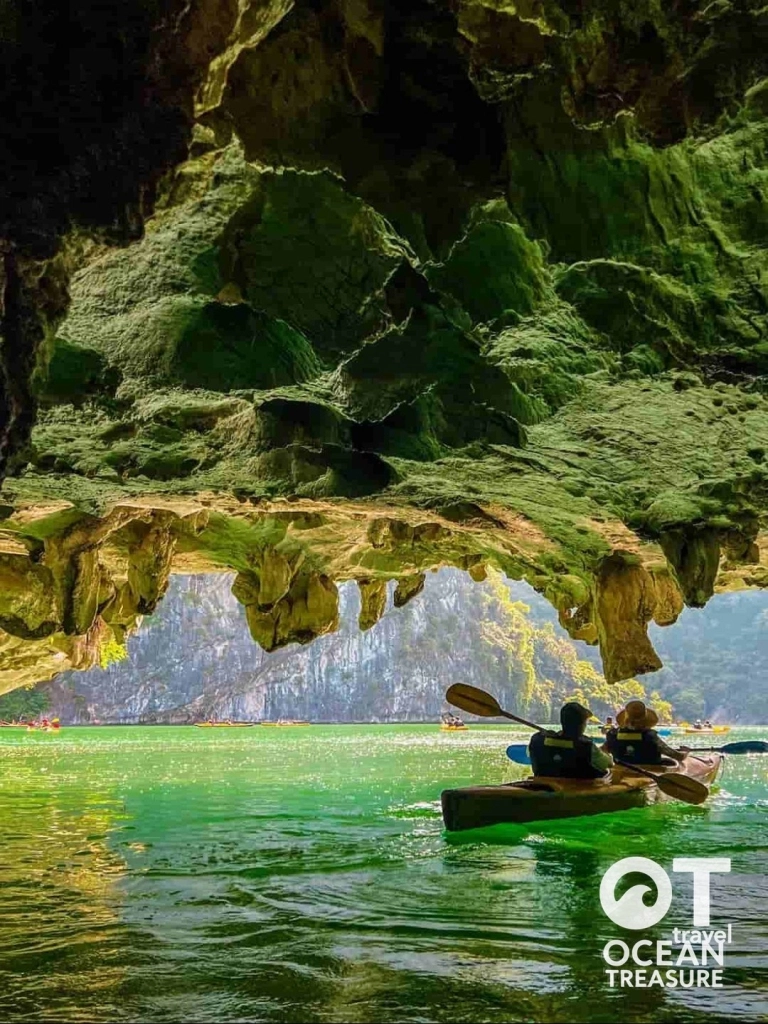 Vịnh Lan Hạ chèo kayak khung giờ nước lặng, 6 khách