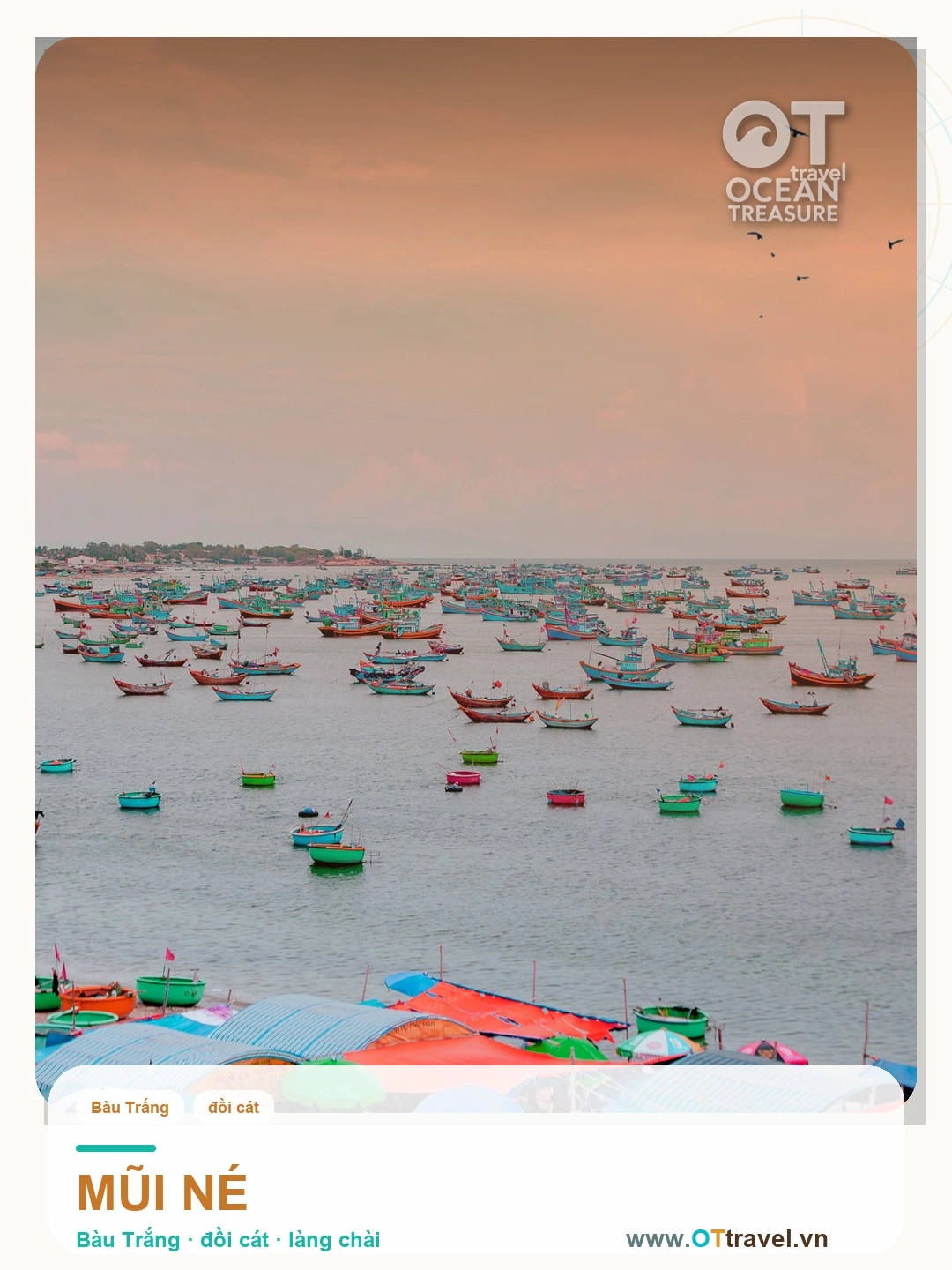 Mũi Né Bàu Trắng, đồi cát và làng chài 1 ngày