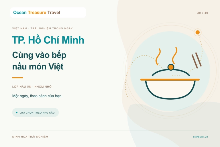 Hình minh họa trải nghiệm: TP. Hồ Chí Minh: lớp nấu món Việt theo nhóm nhỏ