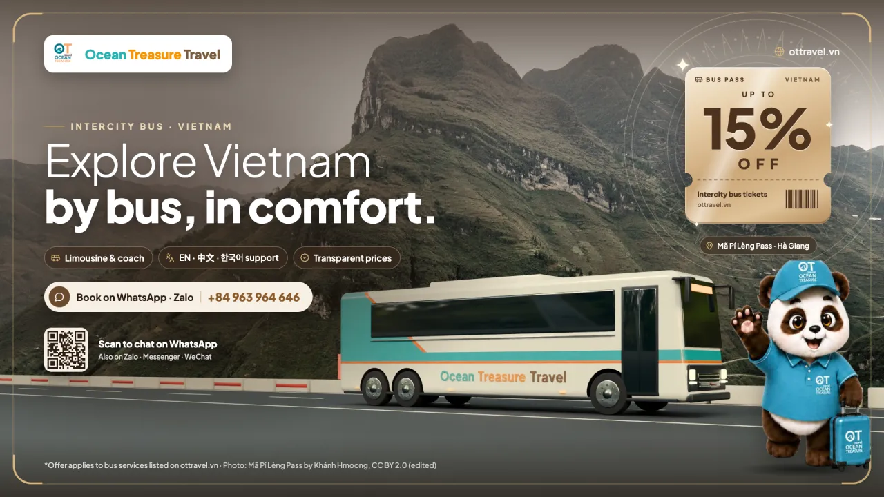 Vé xe buýt liên tỉnh Việt Nam - ưu đãi tới 15% | Ocean Treasure Travel